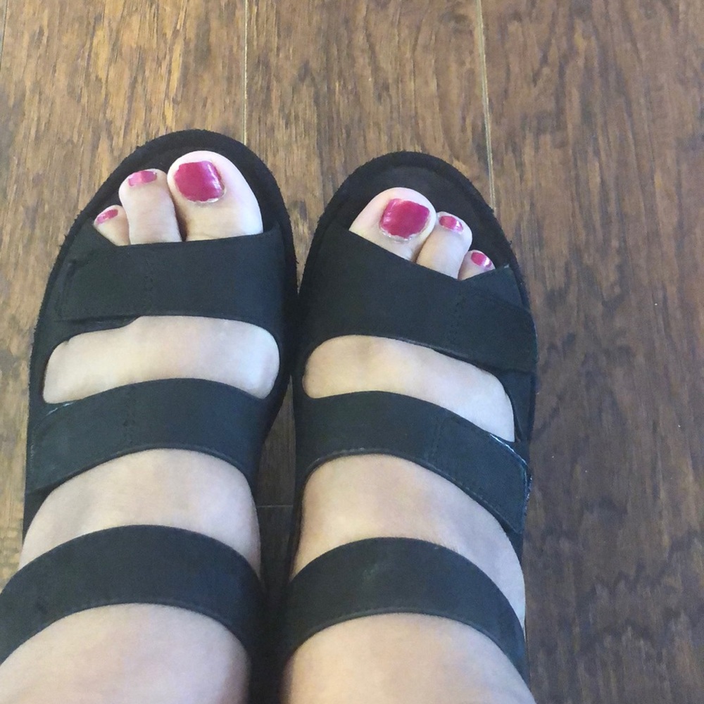 Black Clark wedges